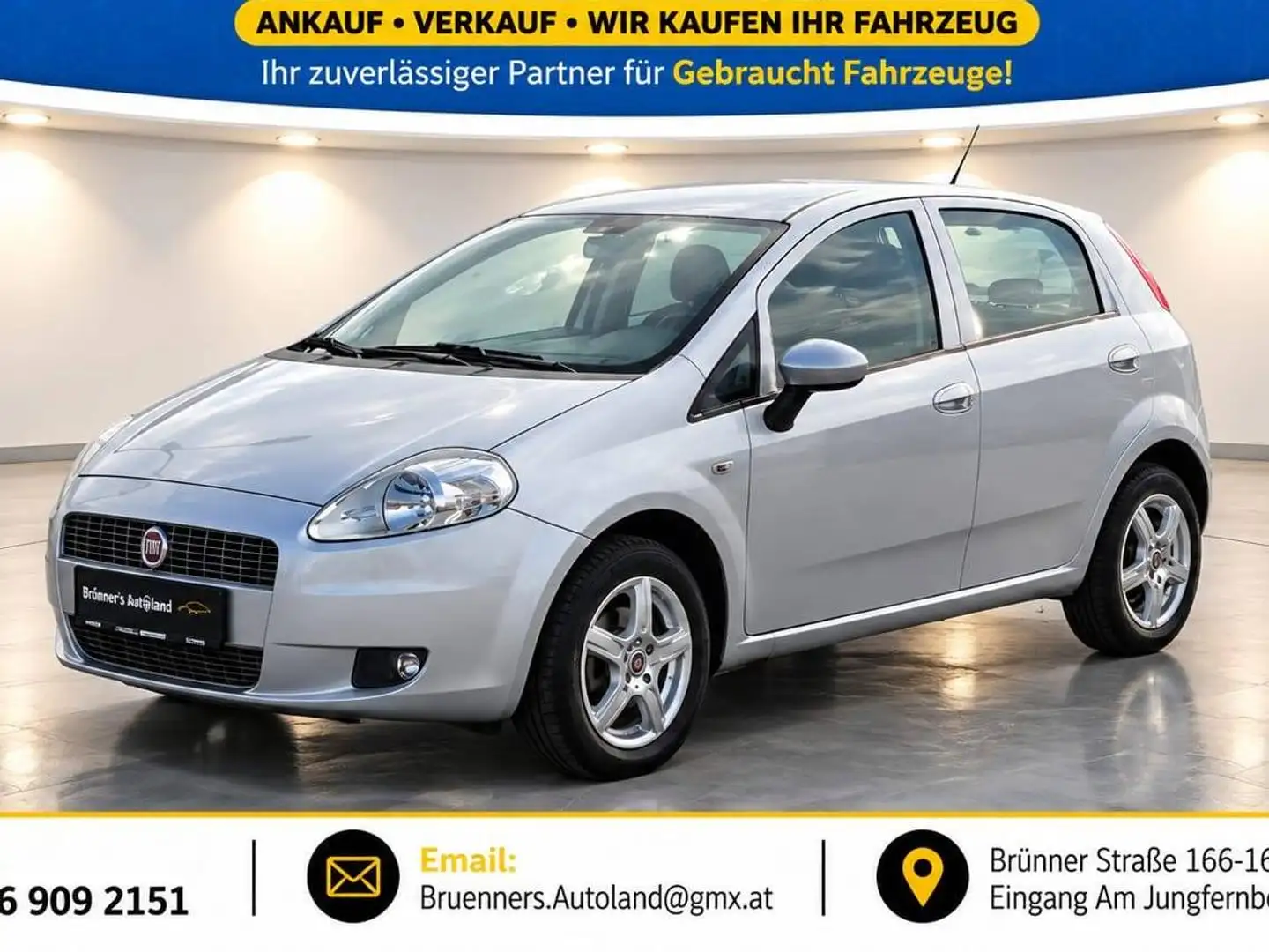Fiat Grande Punto 1.2 8V Actual 1-Besitz Grau - 1