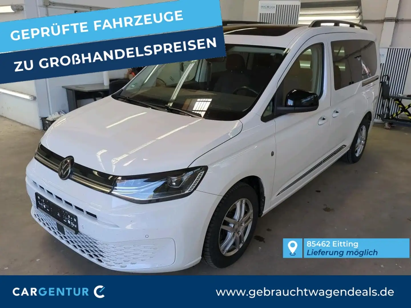 Volkswagen Caddy Maxi 2.0 TDI Move AHK Pano S-Dach ACC LED Weiß - 1
