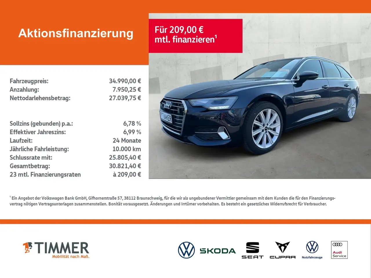 Audi A6 Avant 45 TFSI SPORT +PANO +MEMORY +RKAM +SOUND +N
