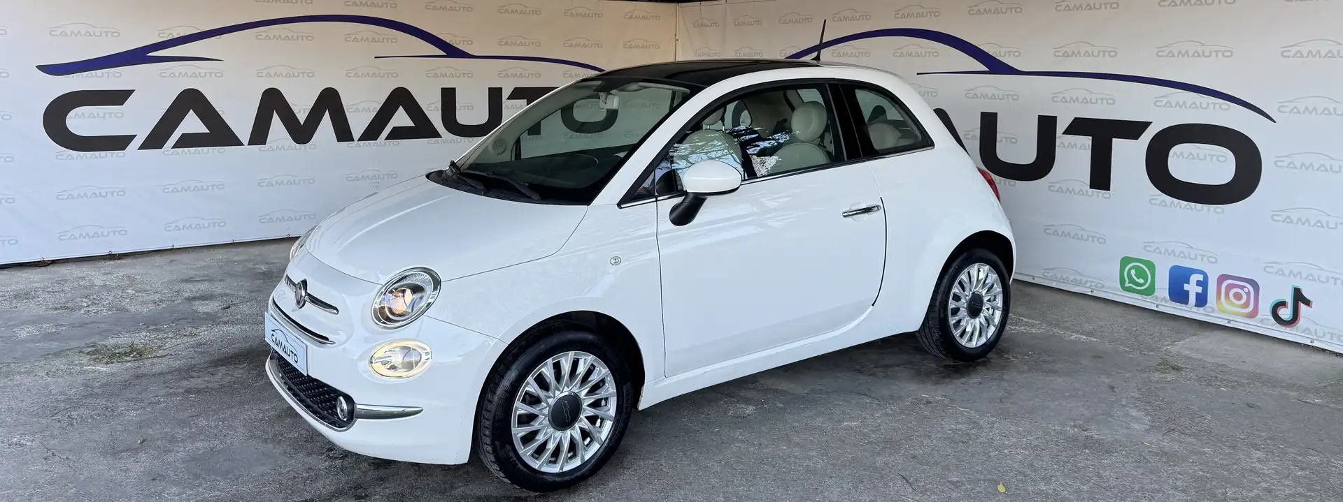 Fiat 500 1.2 Lounge 69cv E6 Bianco - 1