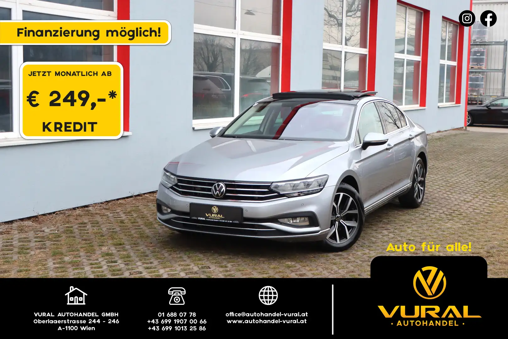 Volkswagen Passat Elegance Passat 2,0 TDI  SCR DSG | PANO | RFK |AHK Grau - 1