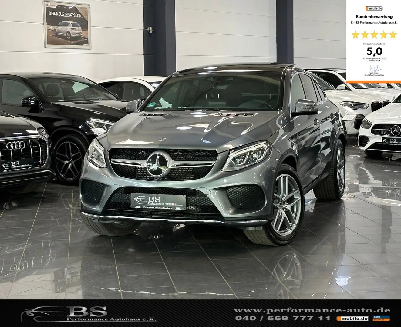 Mercedes-Benz GLE 350 d Coupe 4M |AMG|ACC|PANO|360°|LED|AHK|21" Grau - 1