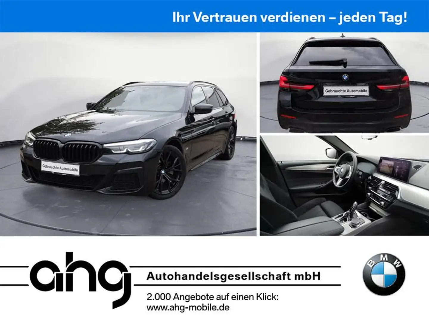 BMW 520 d Touring M Sportpaket Standhzg. Klimaaut. Noir - 1