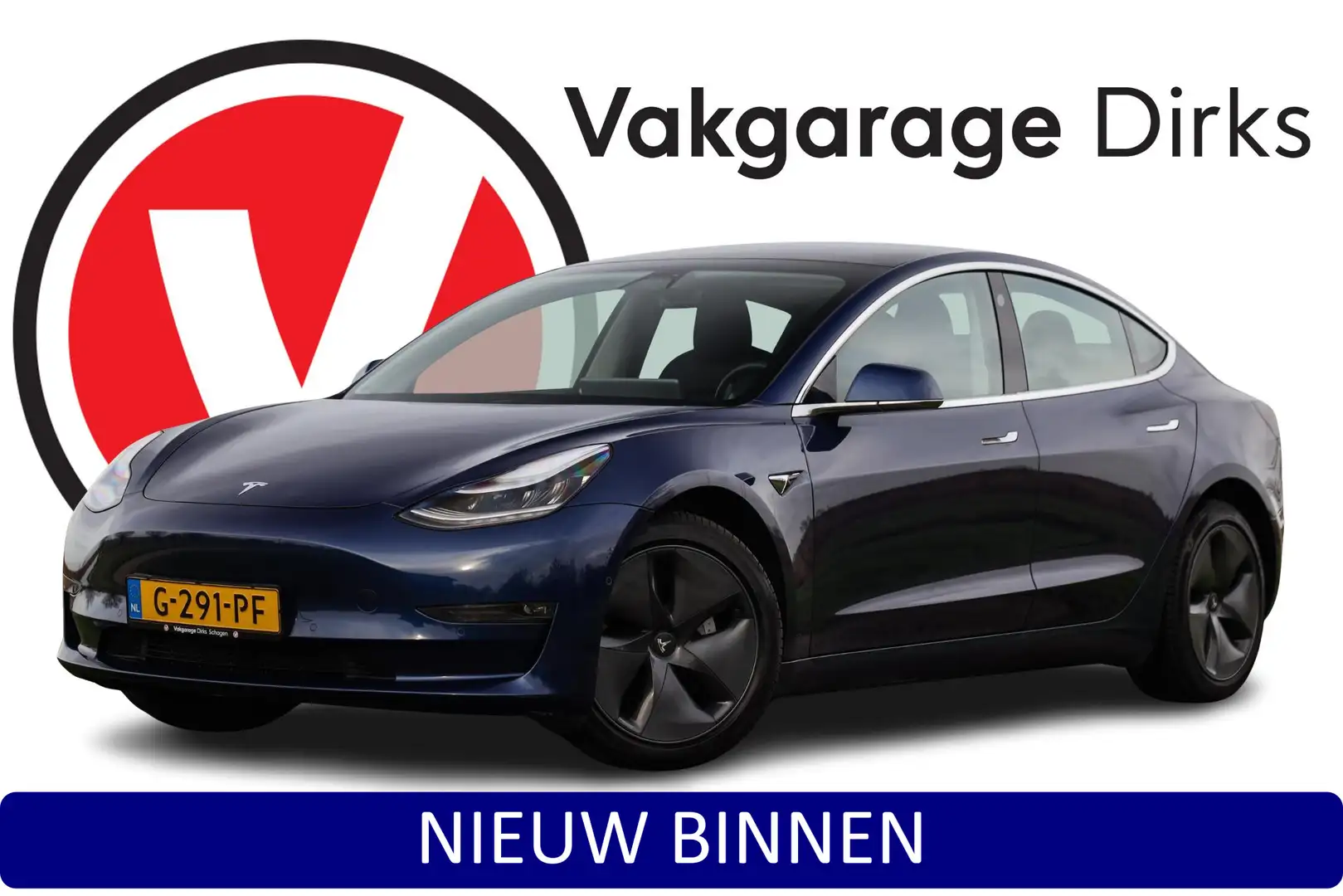 Tesla Model 3 Long Range AWD 75 kWh ✅ SOH 93% ✅ ACC ✅ Pano Blauw - 1