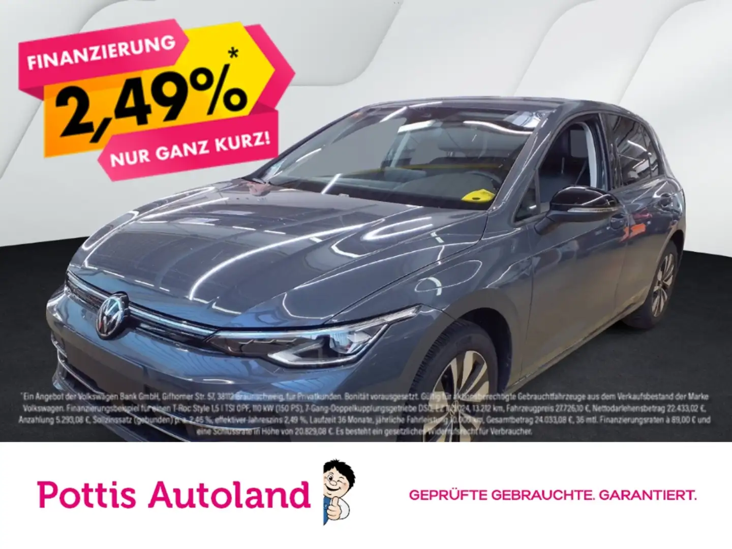 Volkswagen Golf 1.5 TSI GOAL AHK NAVI PDC SITZHZG Grau - 1