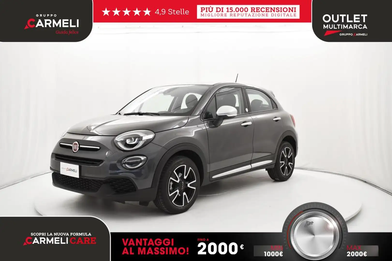Fiat 500X 1.0 Mirror Urban Look 120cv Grigio - 1
