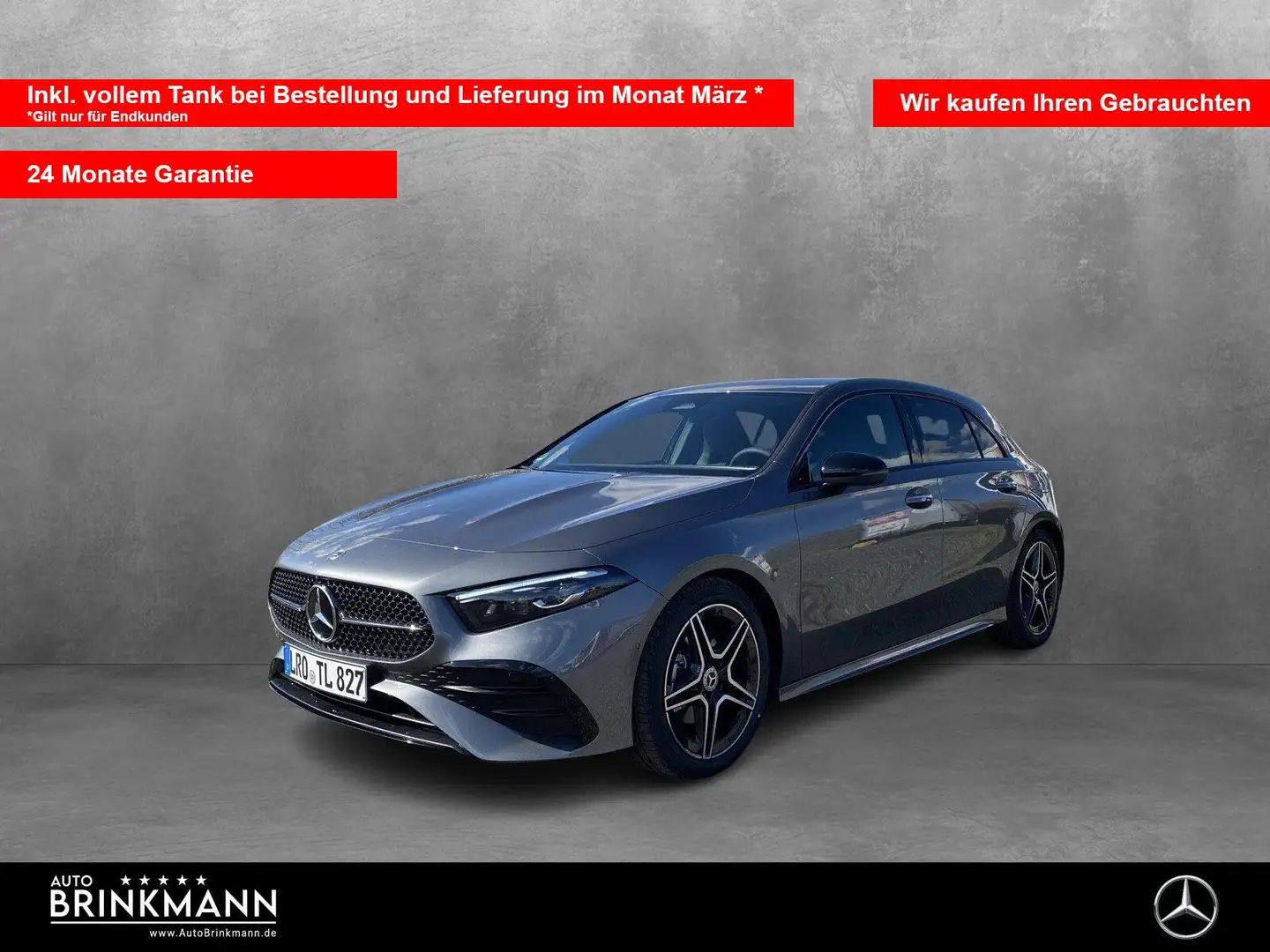 Mercedes-Benz A 200 A 200 d AMG Line/AHK/Multibeam/Kamera/Totwkl SHZ Gris - 1