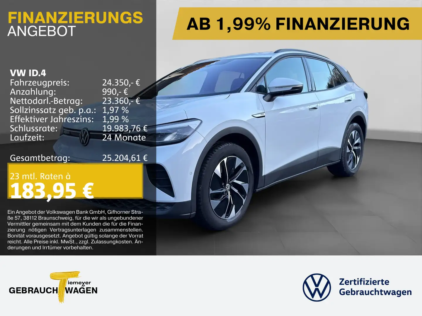 Volkswagen ID.4 PRO PERFORMANCE LM19 NAVI ACC SITZHZ Weiß - 1