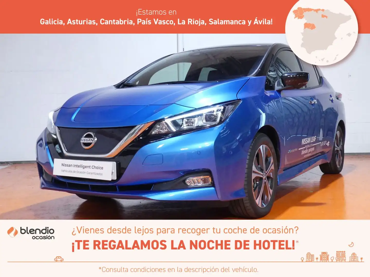 Nissan Leaf 150PS TEKNA 40KWH PROPILOT 150 5P Azul - 1