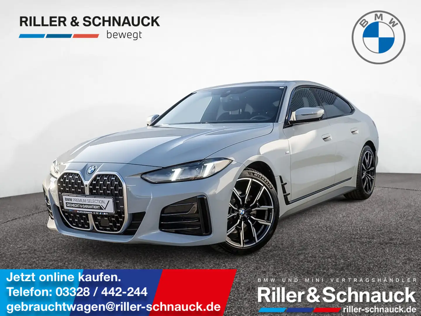 BMW 420 d Gran Coupe M-Sport AHK+360°KAM+HUD+19ZOL Grau - 1