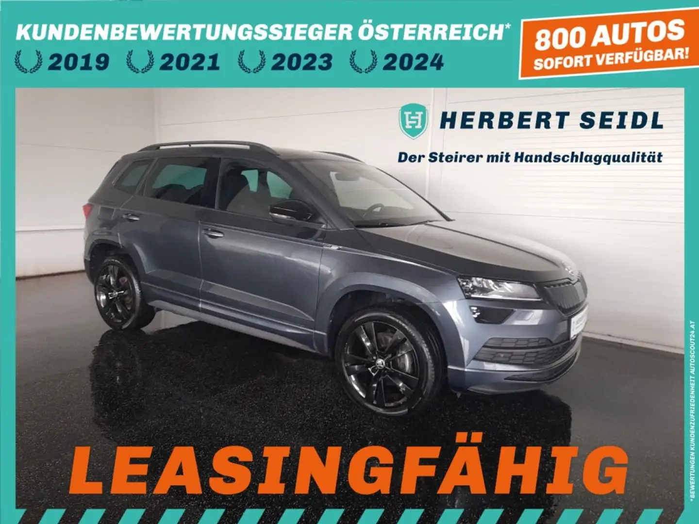 Skoda Karoq SPORTLINE 2,0 TDI DSG *VOLL LED / NAVI / VIRTUELL / KAMERA / TEMPOMAT / 2 ZONEN KLIMA* Grau - 1