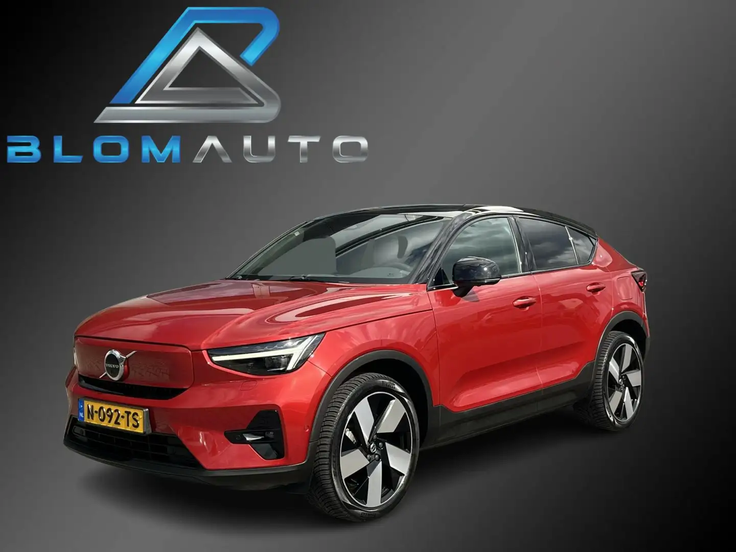 Volvo C40 Recharge Twin Intro Ed 78 kWh PANO+EL. TREKHAAK Rood - 1