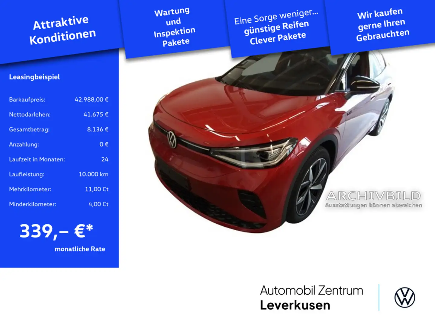 Volkswagen ID.5 GTX NAVI VIRT CARPLAY LED PDC KAM 360° AHK Schwarz - 1