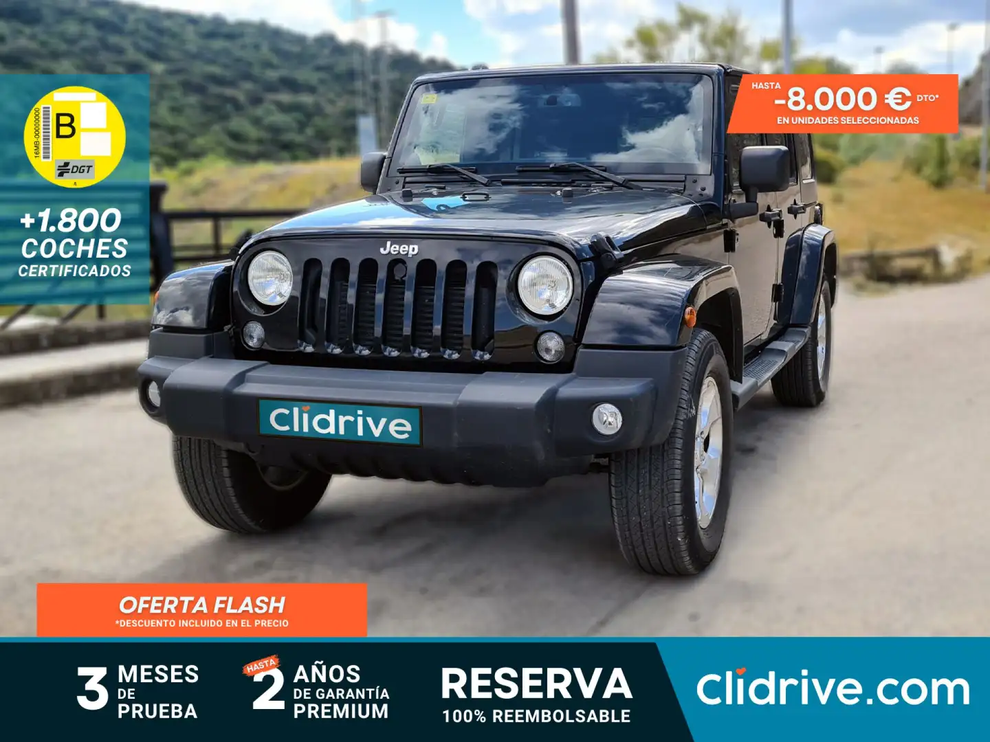 Jeep Wrangler Unlimited 2.8CRD Sahara Negro - 1