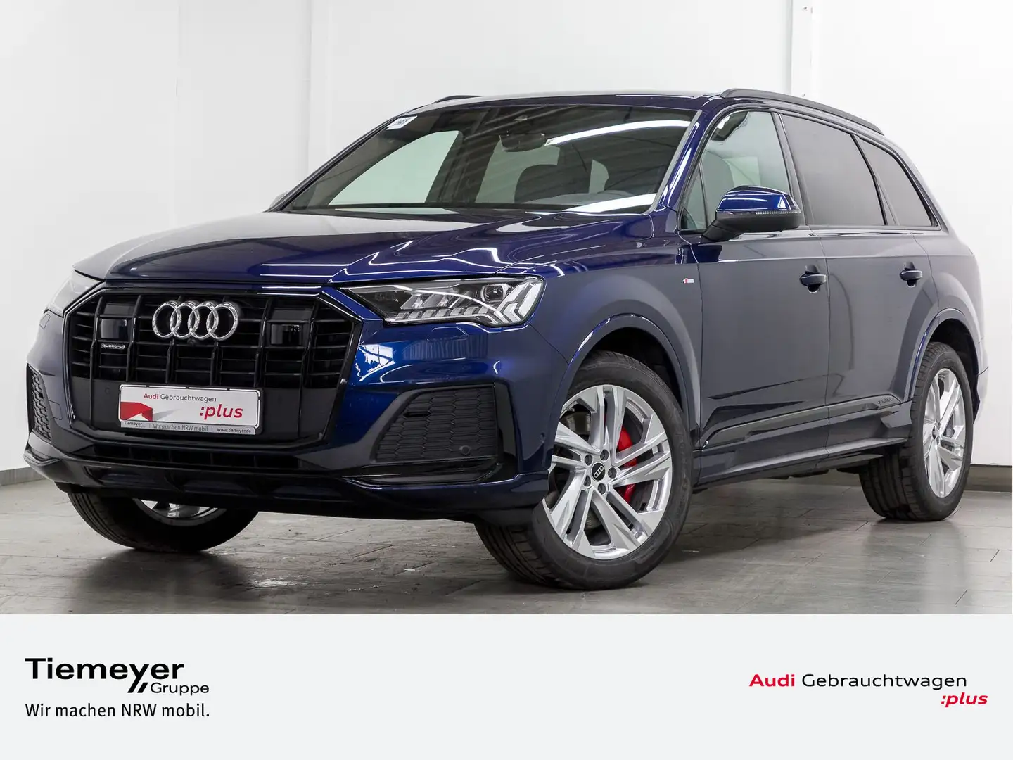 Audi Q7 50 TDI Q S LINE 7-SITZE LM20 AHK MATRIX Bleu - 1