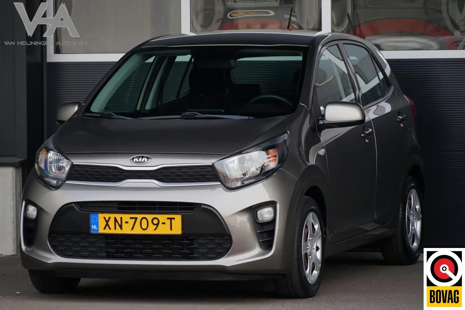 Kia Picanto 1.0 CVVT EconomyPlusLine, NL, airco, bluetooth Gris - 1