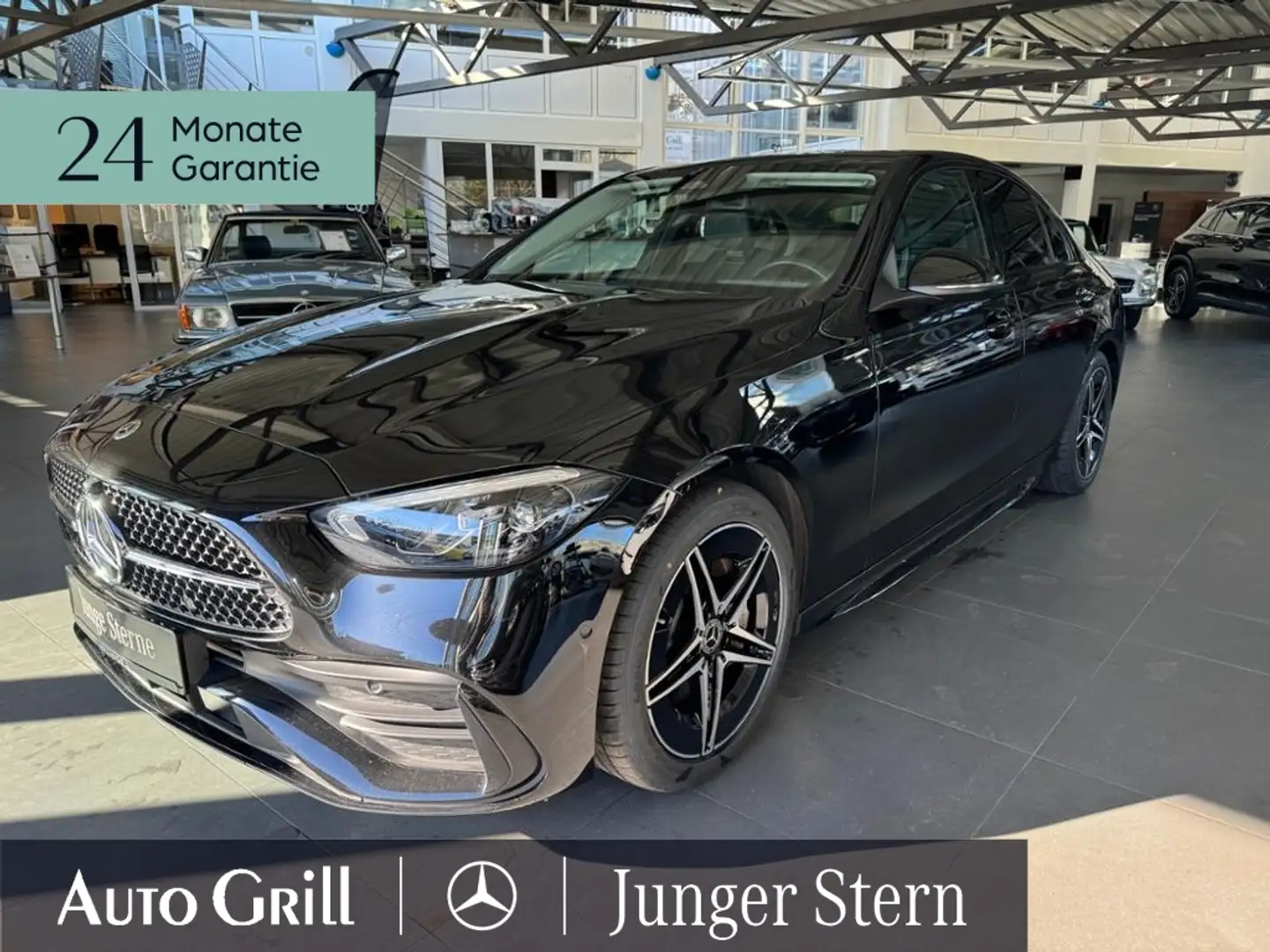 Mercedes-Benz C 220 d AMG Night Schiebe AHK Kamera Distronic Schwarz - 2