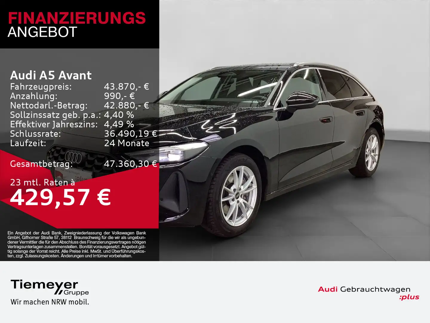 Audi A5 TFSI Q LM18 KAMERA AHK SPORTSITZE SOUND Schwarz - 1