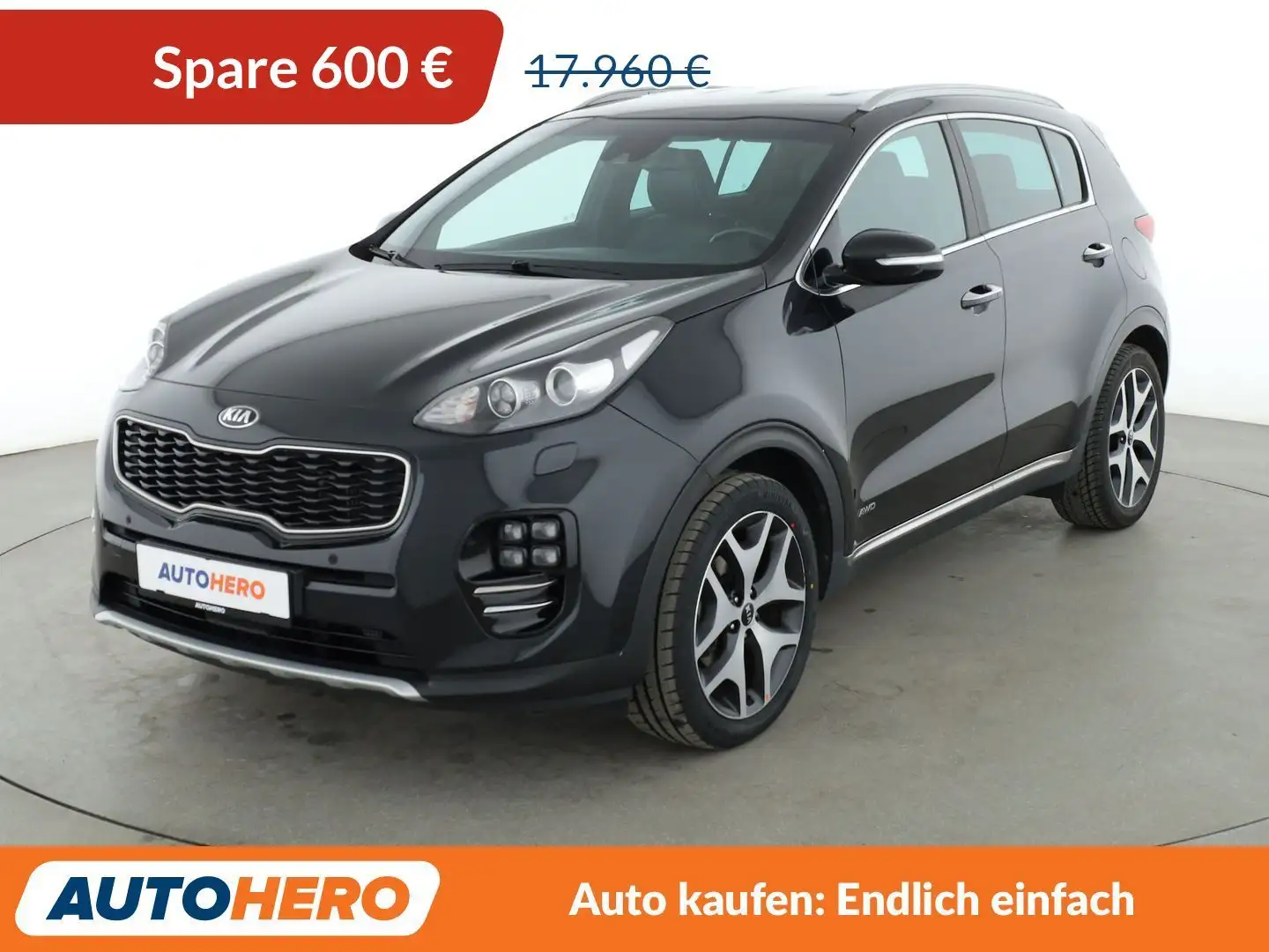 Kia Sportage 2.0 CRDi GT Line 4WD*NAVI*TEMPO*CAM*PDC* Schwarz - 1