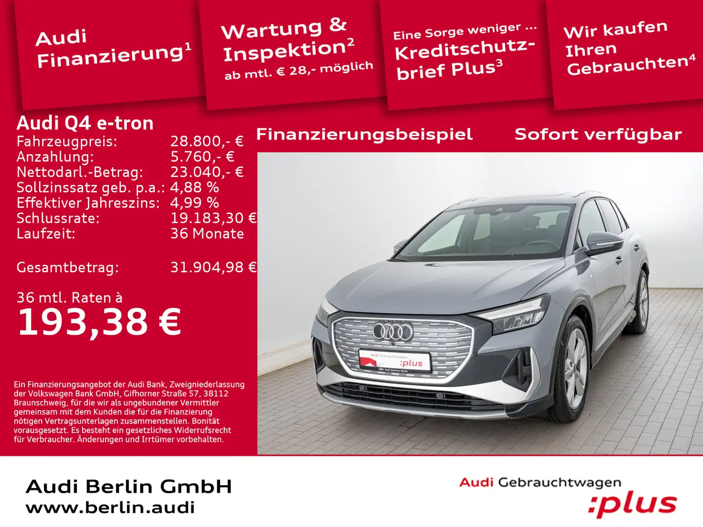 Audi Q4 e-tron 40 VIRTUAL LED PDC NAVI PANO SONOS Grigio - 1