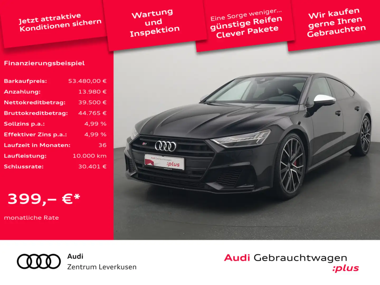 Audi S7 Sportback quattro NAVI VIRT KAM CARPLAY SHZ Schwarz - 1