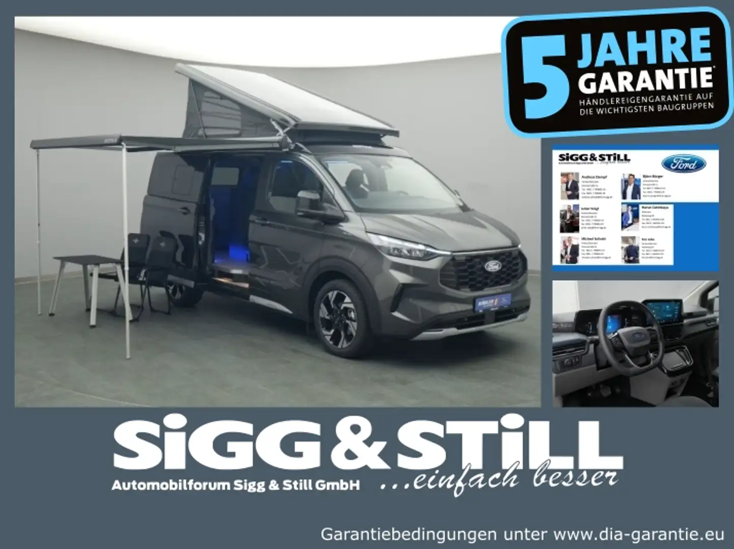 Ford Nugget Active AWD 320 L1 Aufstelldach NAV*ACC*LED Gris - 1