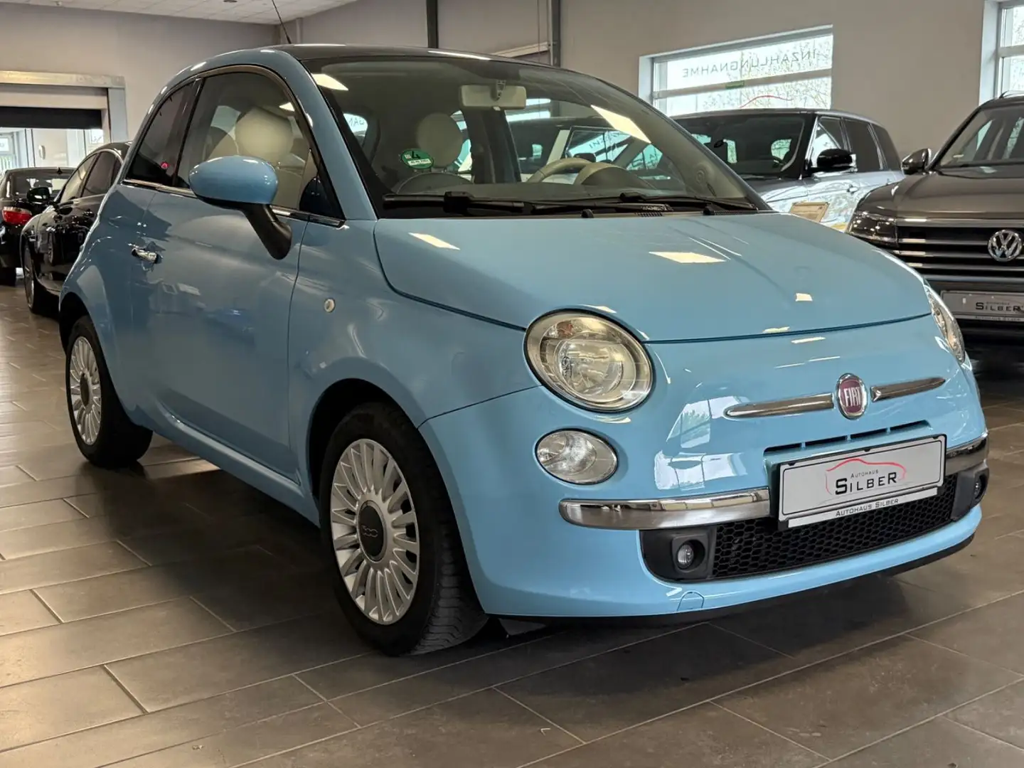 Fiat 500 Pastell/Panorama/Klima Bleu - 2