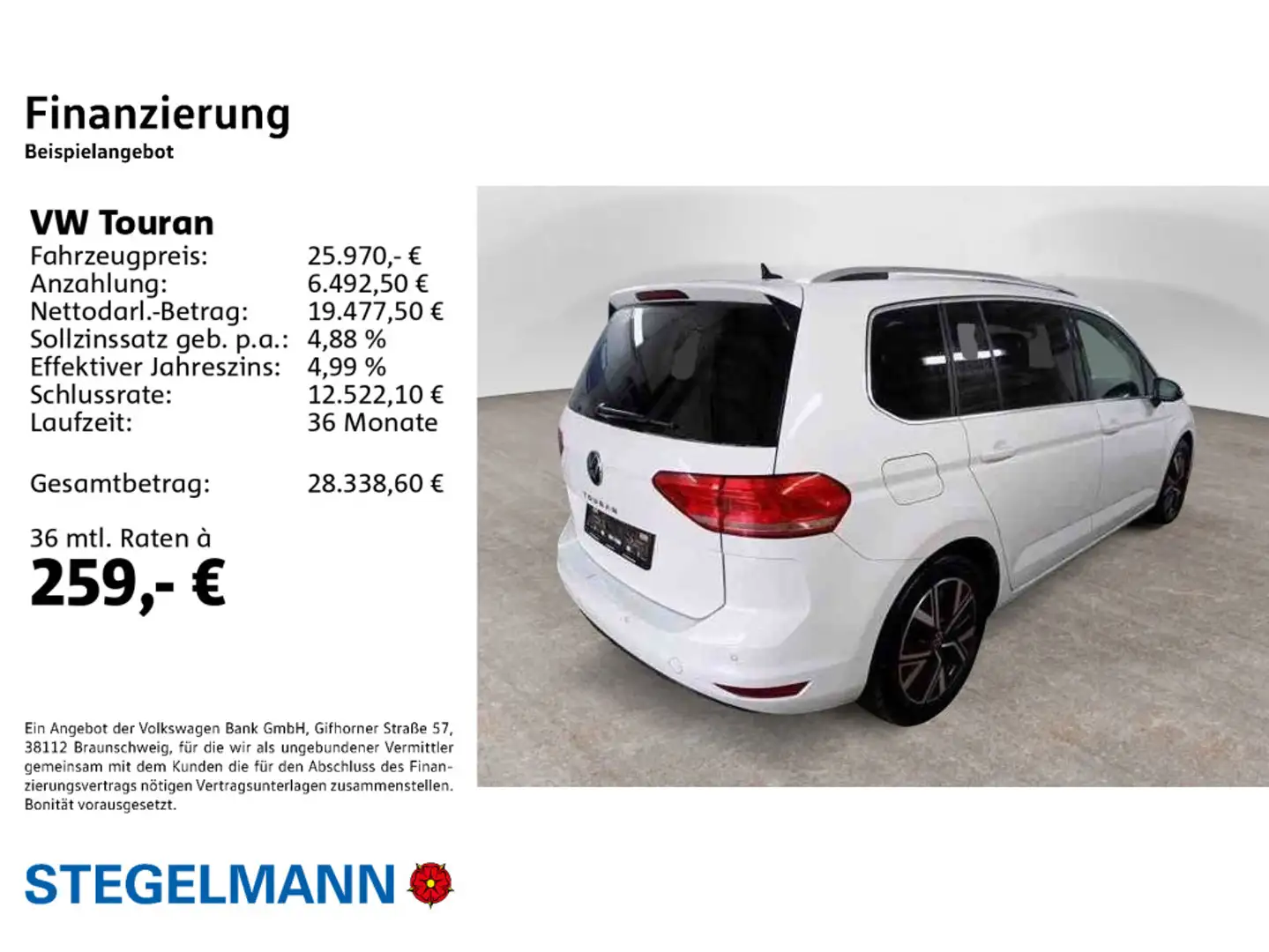 Volkswagen Touran 2.0 TDI DSG Highline *LED*AHK*Navi* Blanco - 2