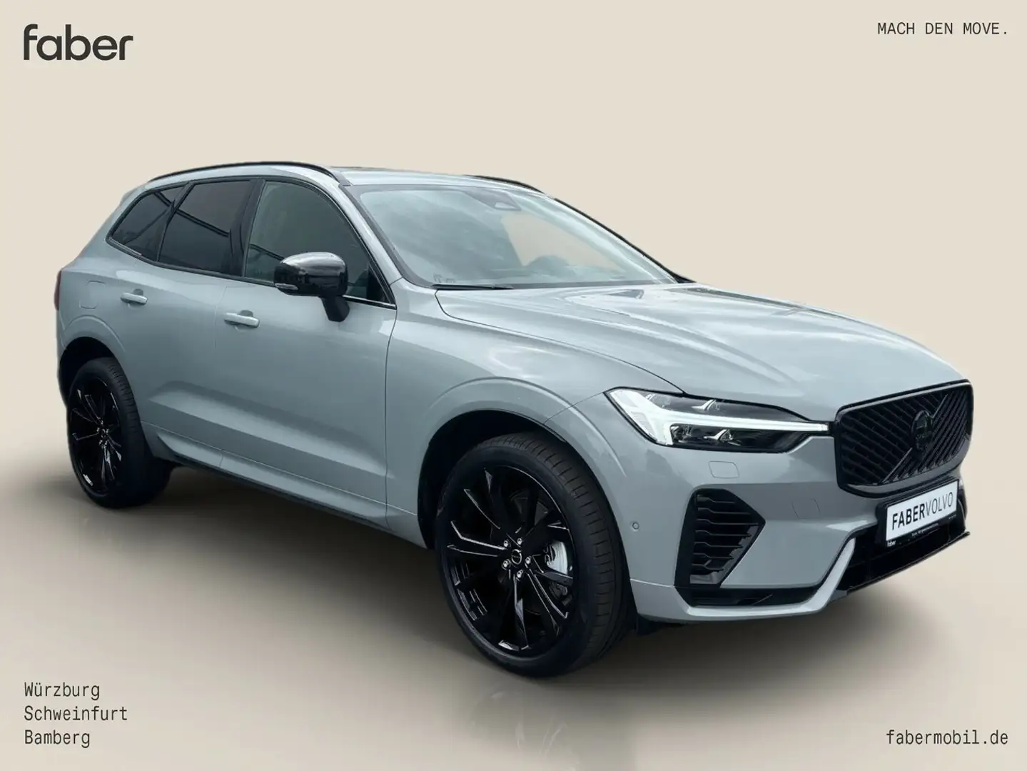 Volvo XC60 T6 AWD Black Edition Plus Recharge Gris - 1
