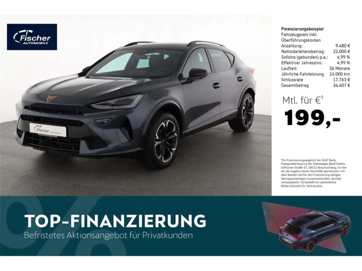CUPRA Formentor 1.5 eTSI DSG NAV/LED/Virt./RFK/SH Grau - 1