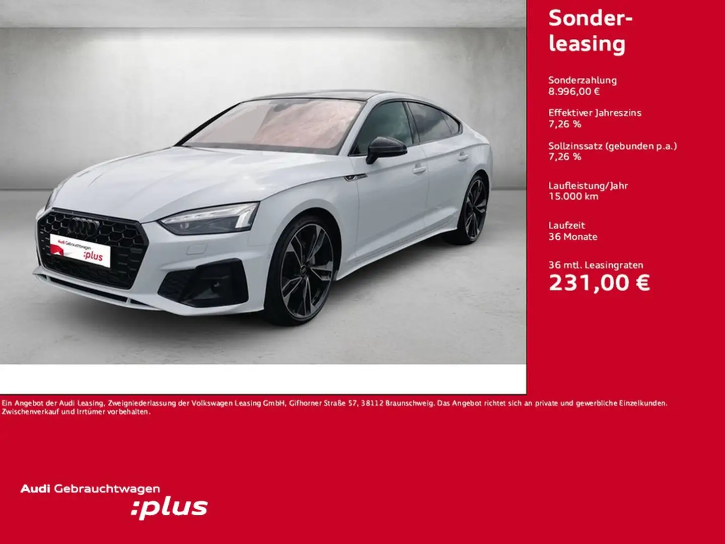 Audi A5 Sportback 40 TFSI S line S tronic busine. ACC Weiß - 1