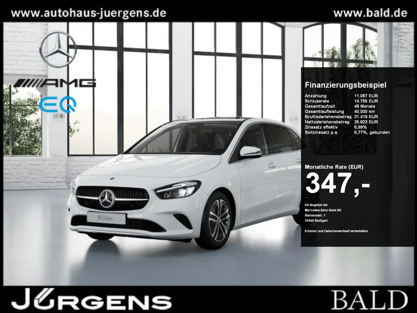 Mercedes-Benz B 220 d Burm+Pano+Progressive+AHK+Cam+LED+SHD Blanc - 1
