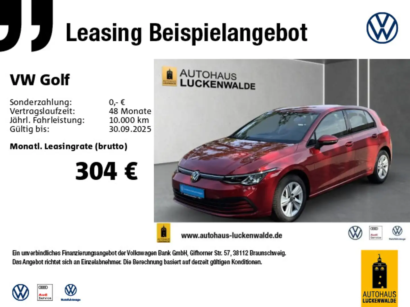 Volkswagen Golf VIII 2.0 TDI Life DSG *NAVI*ACC*R-CAM*LED* Rot - 1