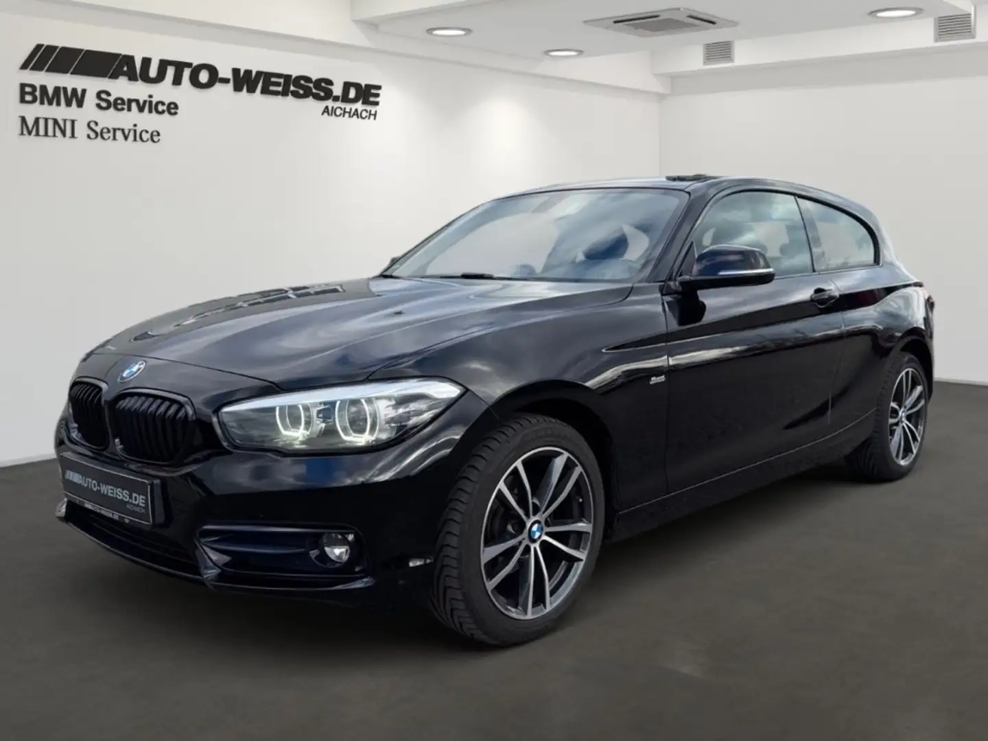 BMW 118 i SPORT-LINE-SHADOW+LED+NAVI+SHZ+PDC+MFL+BT Schwarz - 1