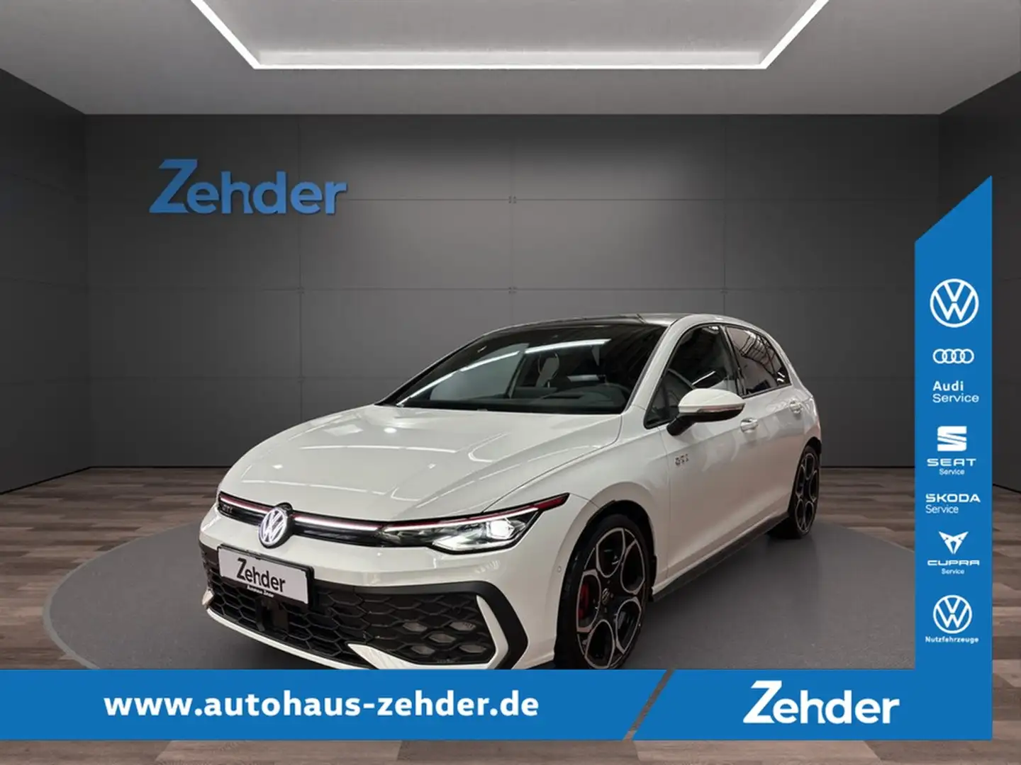 Volkswagen Golf GTI 2.0 l TSI OPF DSG AHK, LED, Pano, HuD, Keyless,... Weiß - 1