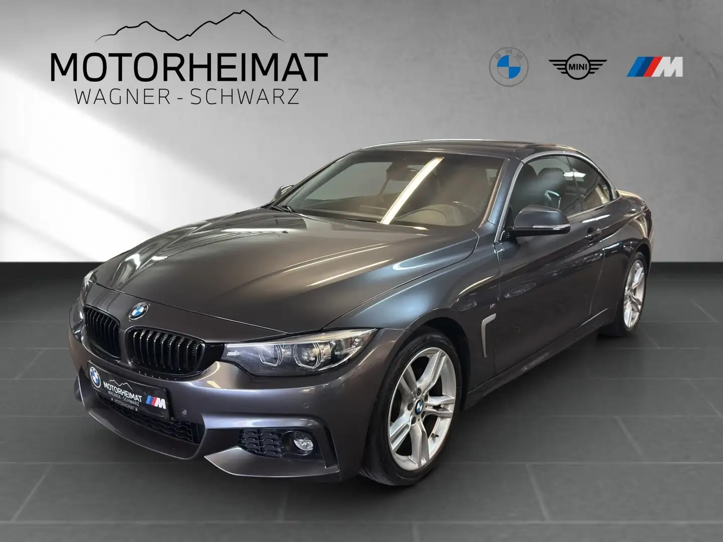 BMW 420 d Cabrio M Sport RFK Leder Navi Grau - 1