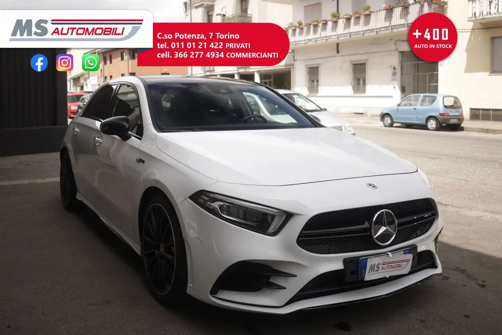 Mercedes-Benz A 35 AMG Mercedes-Benz Classe A Mercedes-AMG A 35 4MATIC Unicoproprietario Weiß - 1