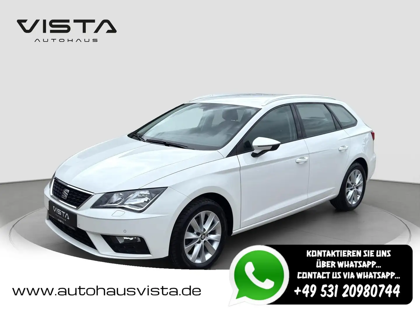 SEAT Leon 1.6 TDI*SHZ*PDC*NAVI*FULL LINK*LED-SCHEINW. Weiß - 1