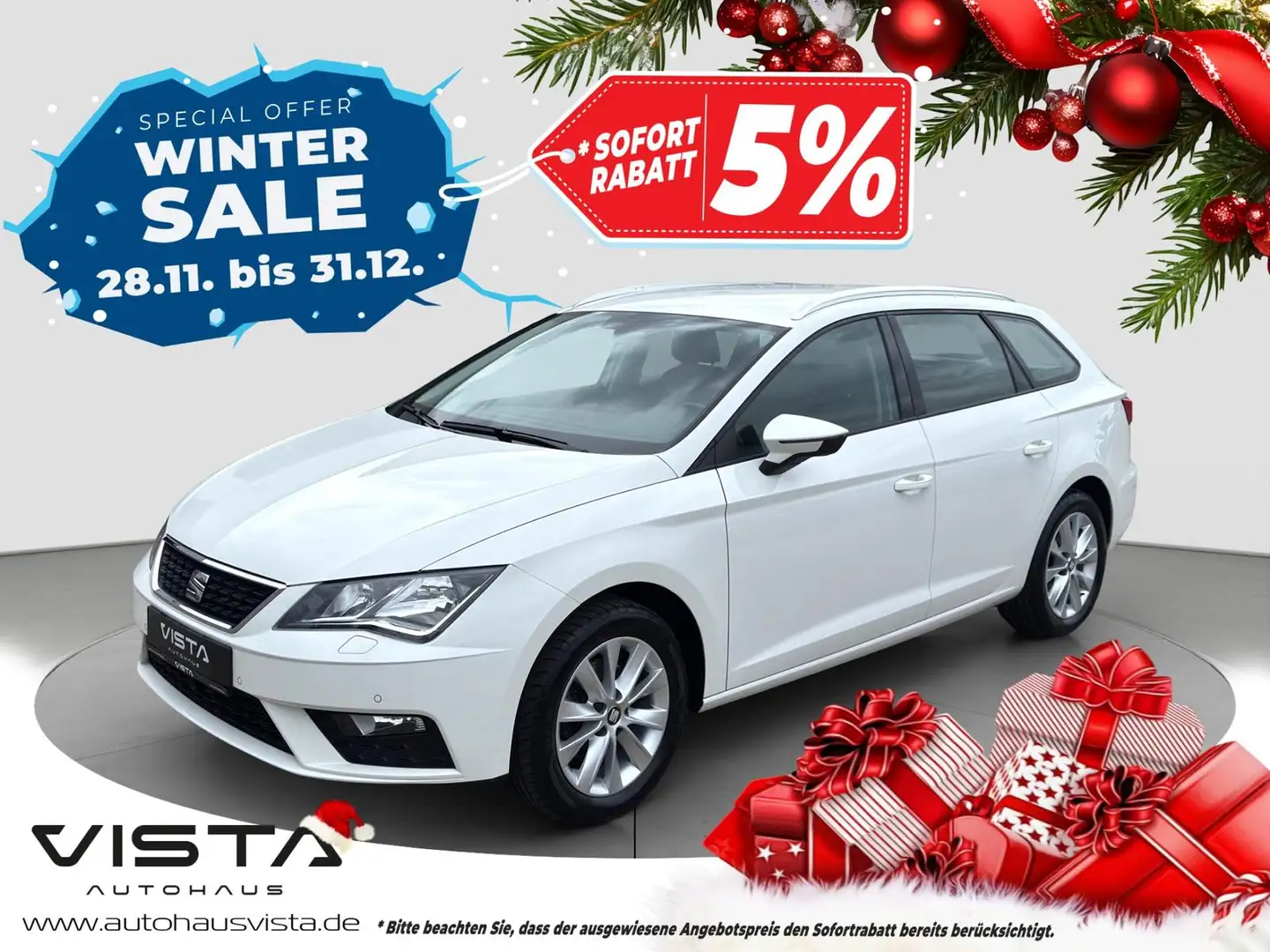 SEAT Leon 1.6 TDI*SHZ*PDC*NAVI*FULL LINK*LED-SCHEINW. Bianco - 1