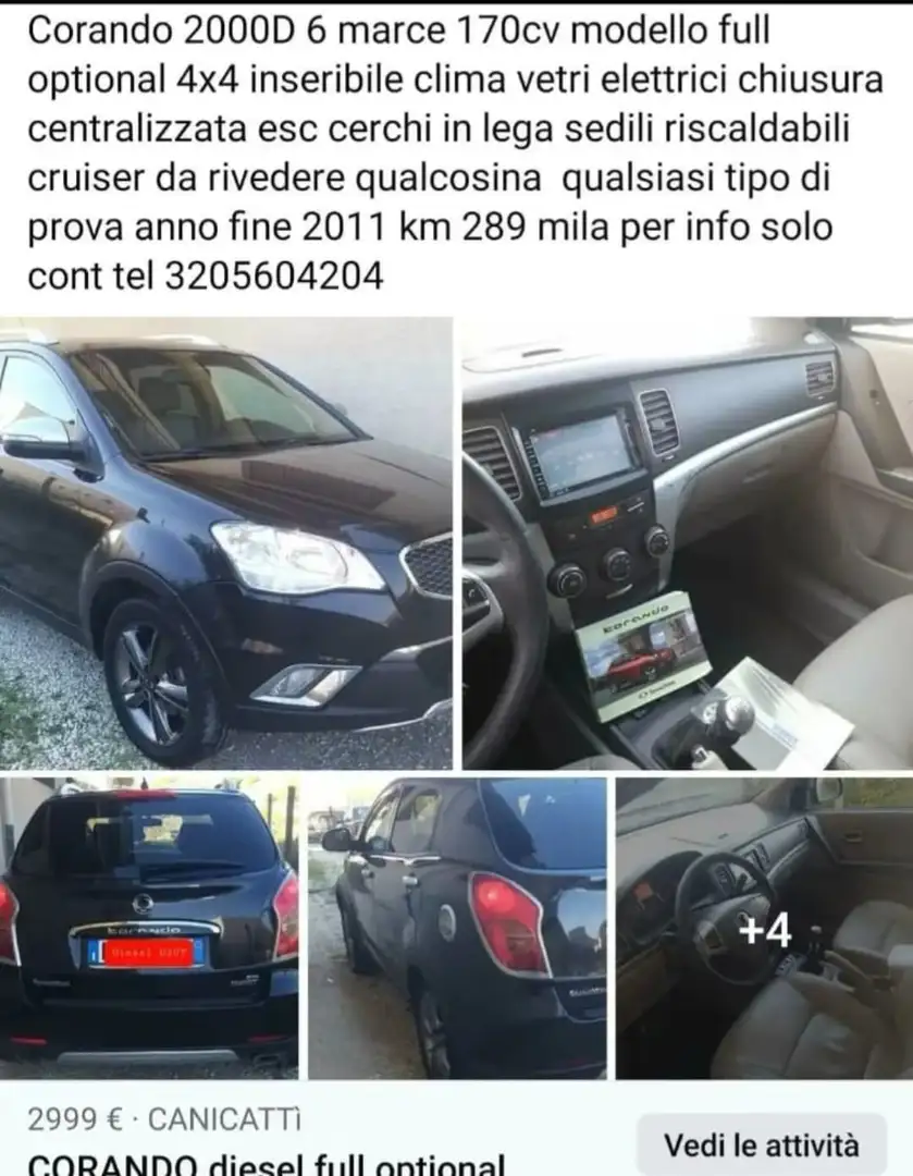SsangYong Korando Korando 2.0 e-xdi Classy navi 4wd Nero - 1