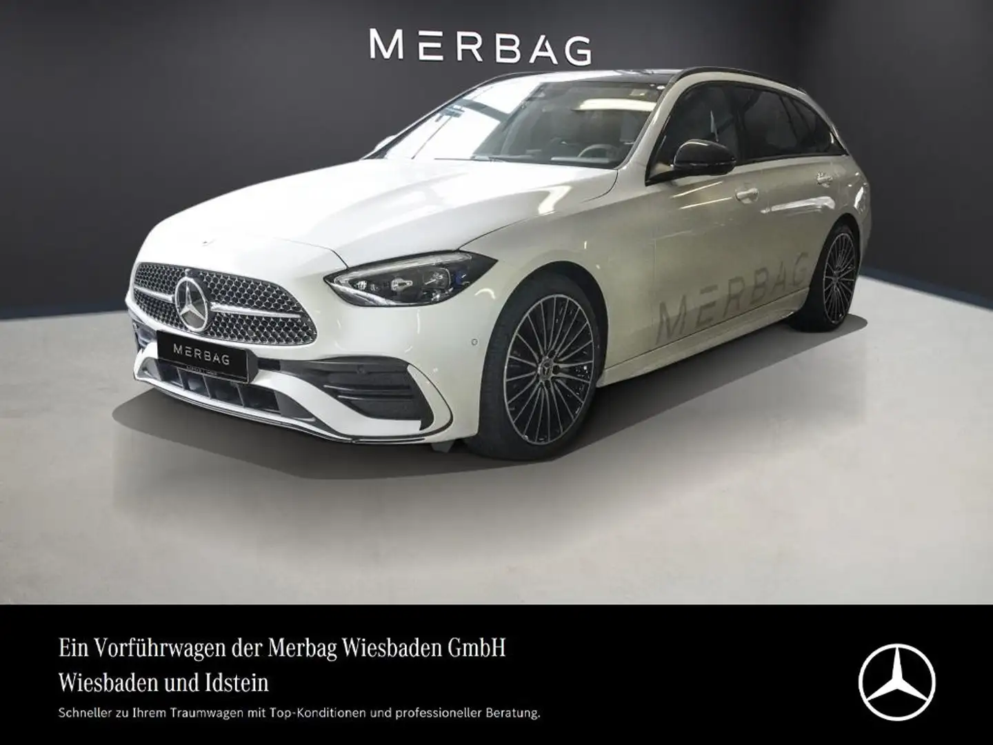 Mercedes-Benz C 220 AMG-NIGHT-DISTRONIC-PANO-AHK-UVP 70.000,- Weiß - 1
