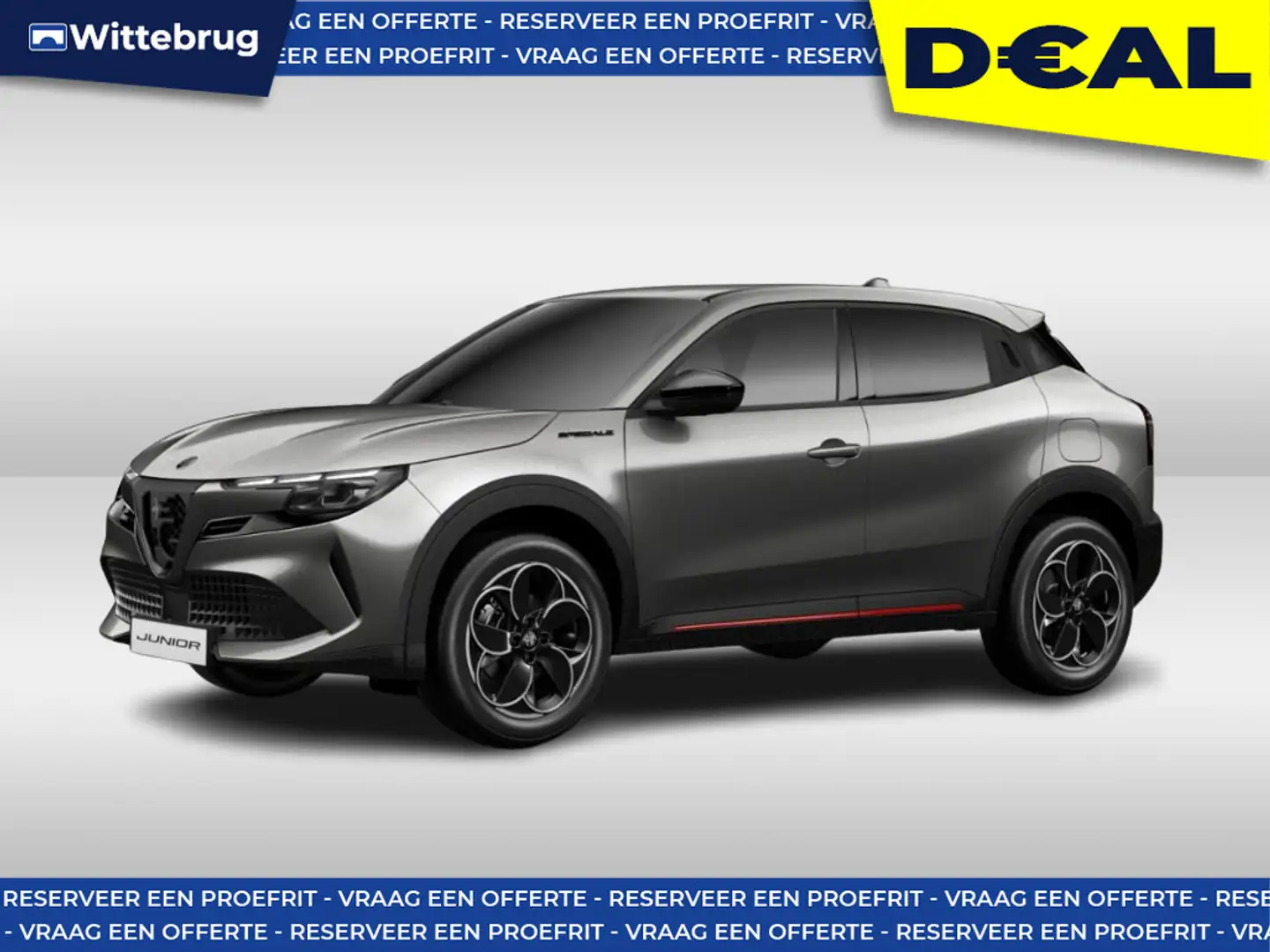 Alfa Romeo Junior 1.2 Turbo Hybrid Ibrida Speciale Elektrische achte Grijs - 1