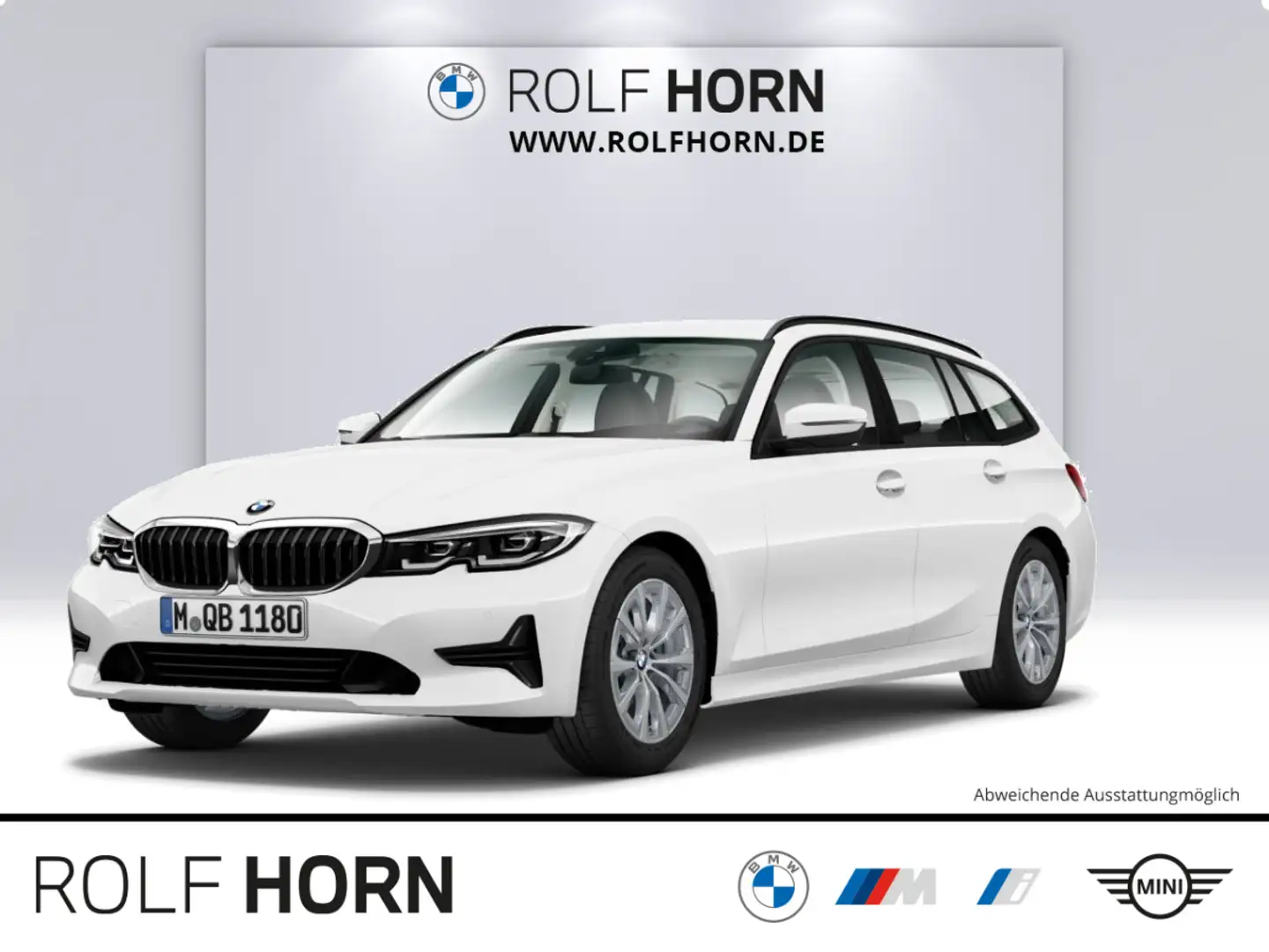 BMW 318 d Touring Advantage Navi HeadUp PDC LED Klima Weiß - 1