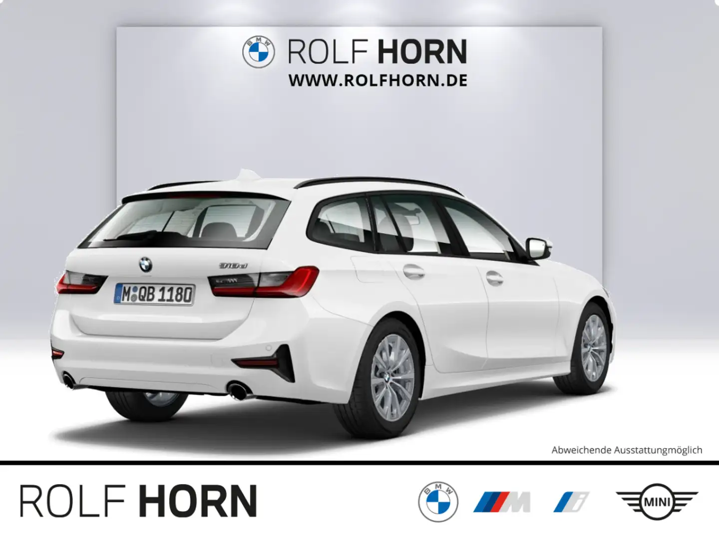 BMW 318 d Touring Advantage Navi HeadUp PDC LED Klima Weiß - 2