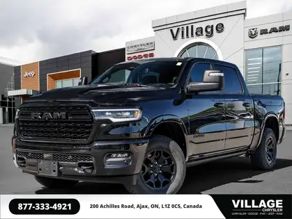 Black 2025 RAM 1500 Pickup Truck Four-Wheel Drive Automatic