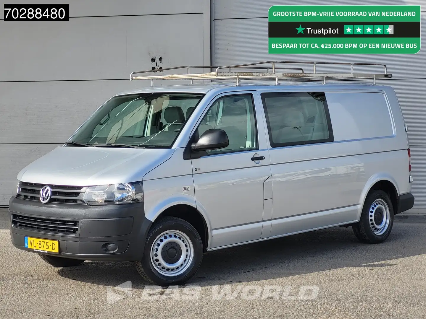 Volkswagen Transporter 102PK Dubbel Cabine L2H1 Trekhaak Parkeersensoren Gris - 1