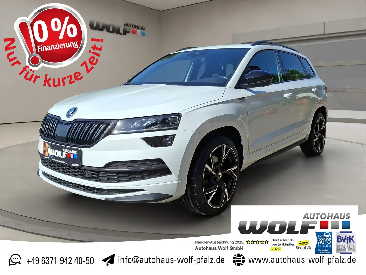 Skoda Karoq 2.0 TSI 4x4 Sportline DCC~BlindSpot~KESSY~Light As Blanc - 1