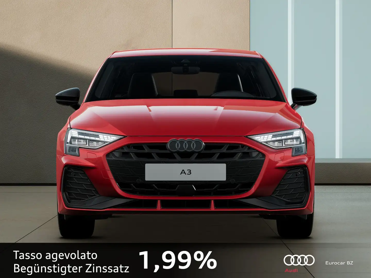 Audi A3 sportback 1.5 tfsi mhev s line edition 150cv s-tro Rosso - 2