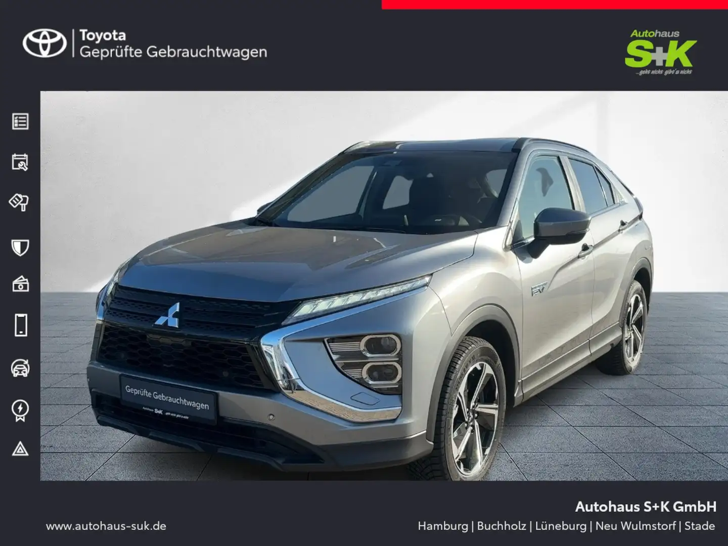 Mitsubishi Eclipse Cross 2,4 PHEV*Carplay*Allwetter*R-Kamera* Gri - 1