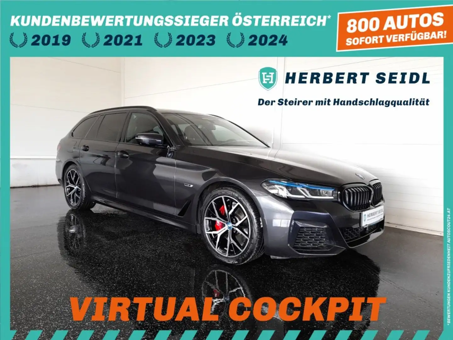 BMW 530 e Touring M-SPORT PRO PHEV 4x4 Aut *LASER LED / NAVI / HEAD-UP / AHV + 360° KAMERA / EXKLUSIVLEDER KLIMATISIERT / ACC / D Grau - 1